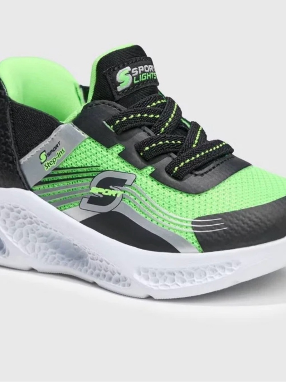 Skechers Kids' Neon Green and Black Sport Sneaker